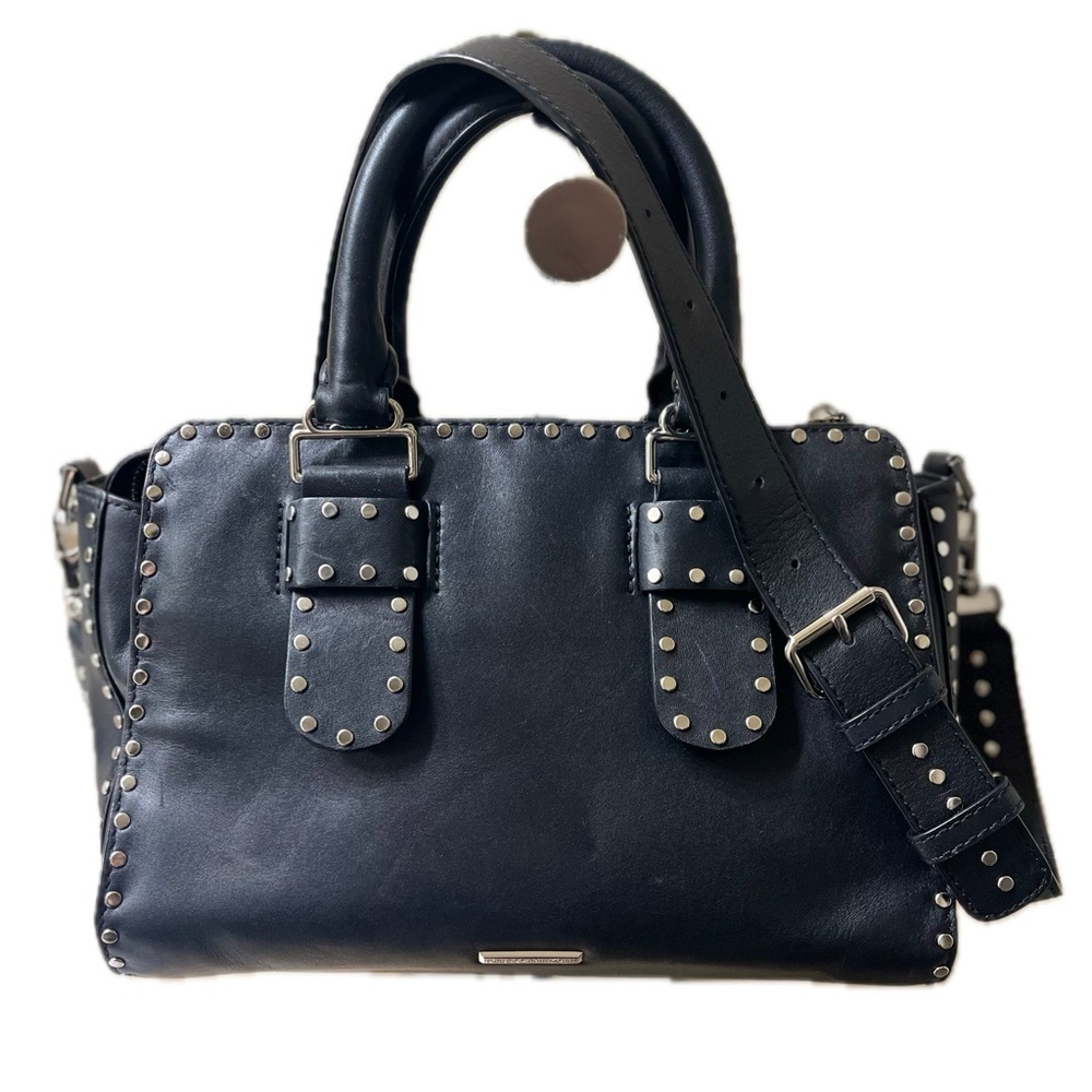 Rebecca Minkoff Midnighter Medium Leather Satchel, Black